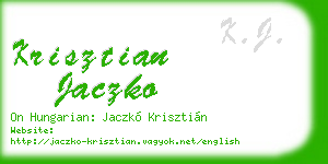 krisztian jaczko business card