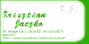 krisztian jaczko business card